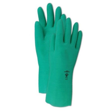 Mapa Chemical Resistant Gloves, Green, 7, 12 PK 483427ZQK